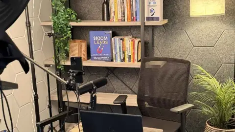 Professional podcast studio set up for creators in San Antonio